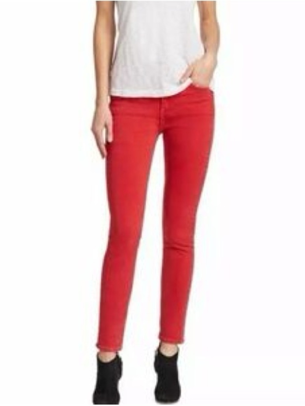 Rag & Bone Hot Orange Zipper Capri 26” Skinny Jeans size 29